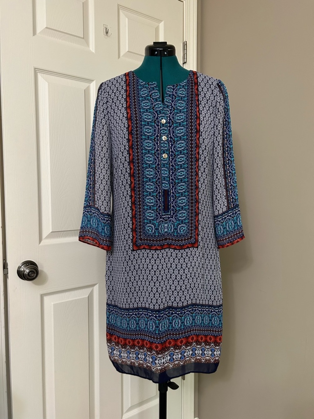 AGB Navy Blue Dress with Black Label